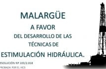 EL CONCEJO DELIBERANTE DECLARÓ AL DEPARTAMENTO DE MALARGÜE A FAVOR DEL DESARROLLO DE LAS TÉCNICAS DE ESTIMULACIÓN HIDRÁULICA.