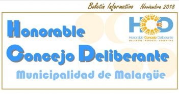 Boletín Informativo HCD Malargüe – Noviembre 2018