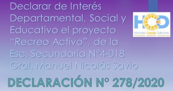 DECLARACIÓN N° 278/2.020