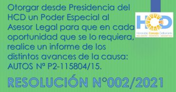 RESOLUCIÓN N° 002/ 2.021