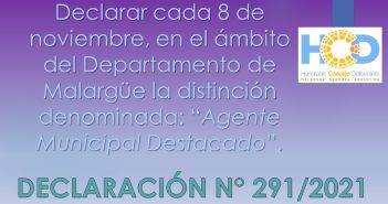 DECLARACION N° 291/2.021