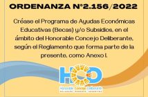 ORDENANZA N° 2.156/2.022